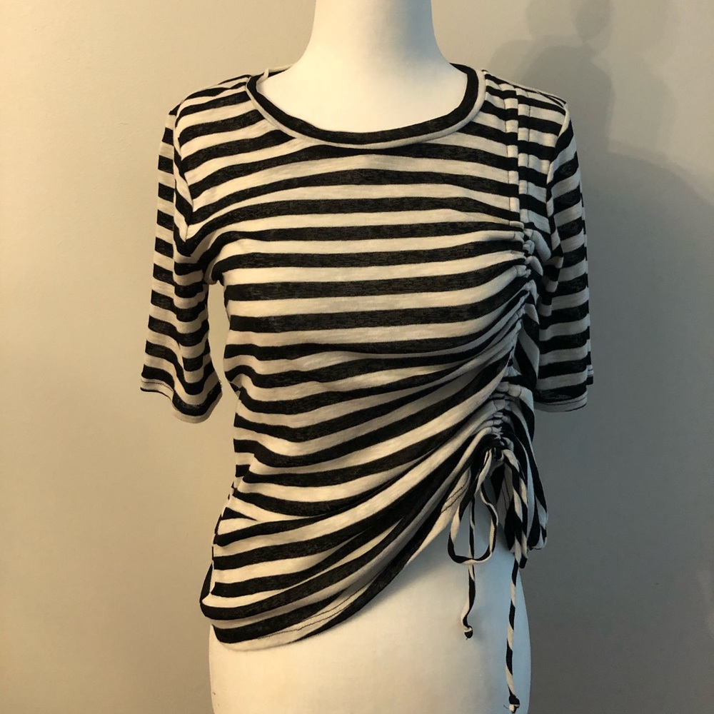 June & Hudson Short Sleeve Striped Tee- Worn once